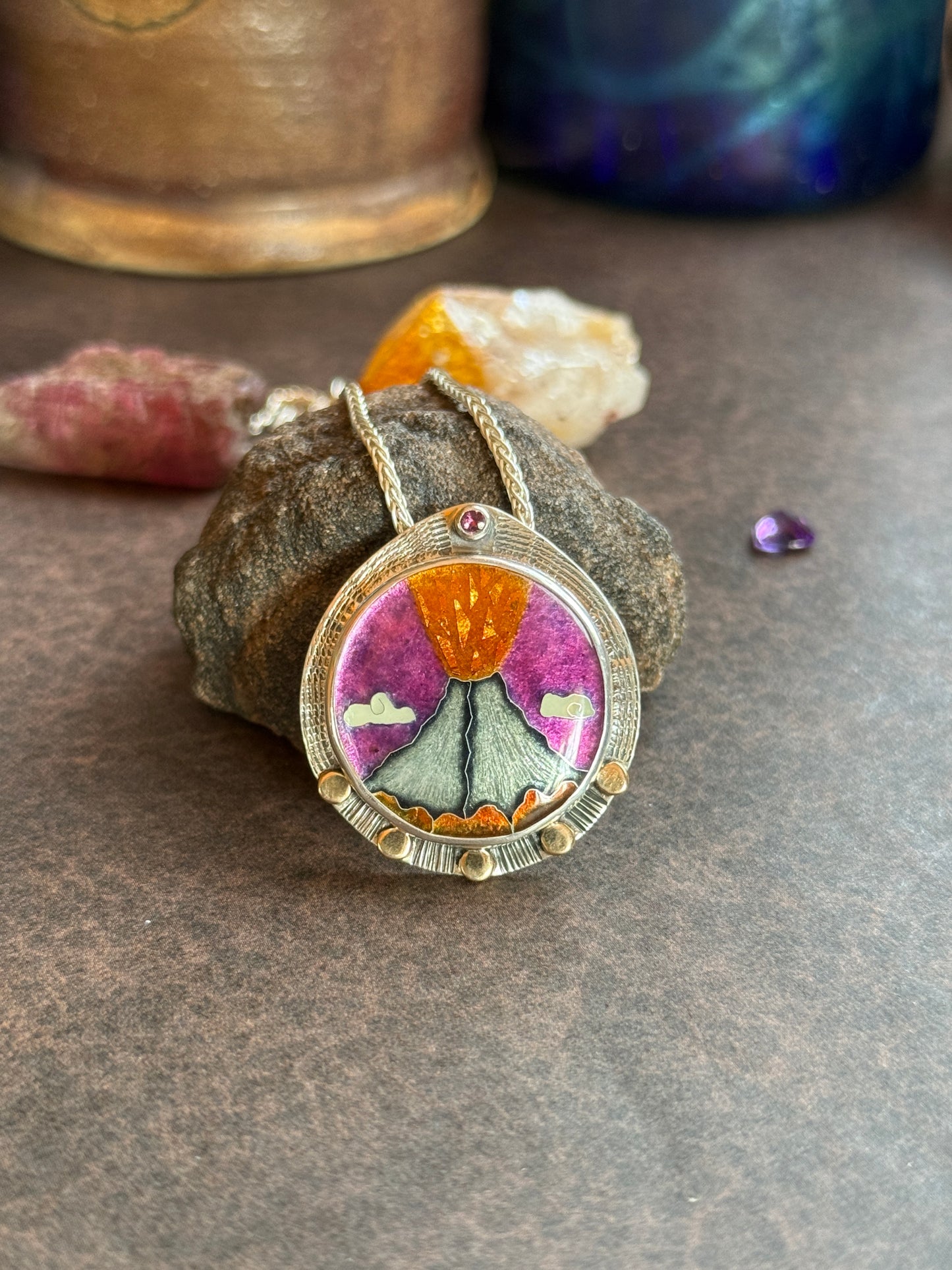 What Could No Longer Be Held- Cloisonné Necklace
