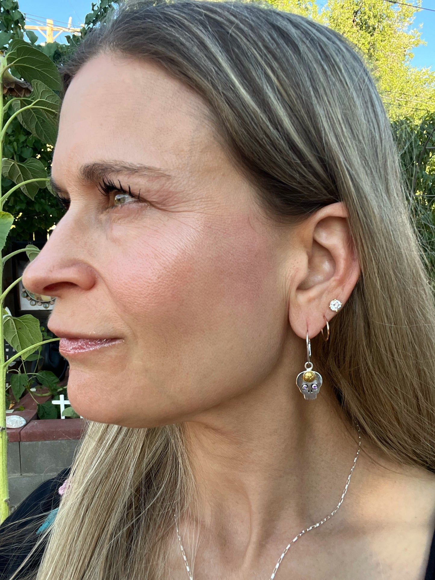 Tiny Sugar Skull Earrings