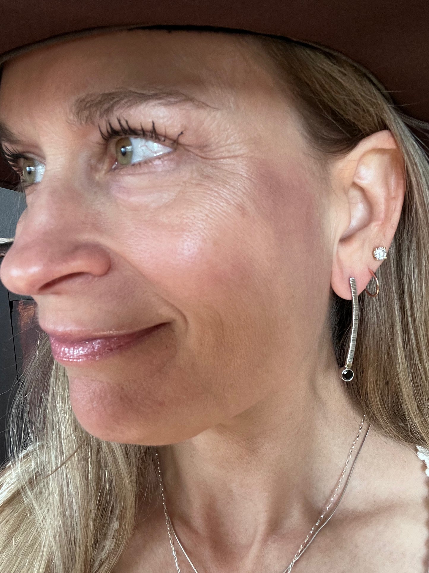 Faceted Black Spinel Earrings