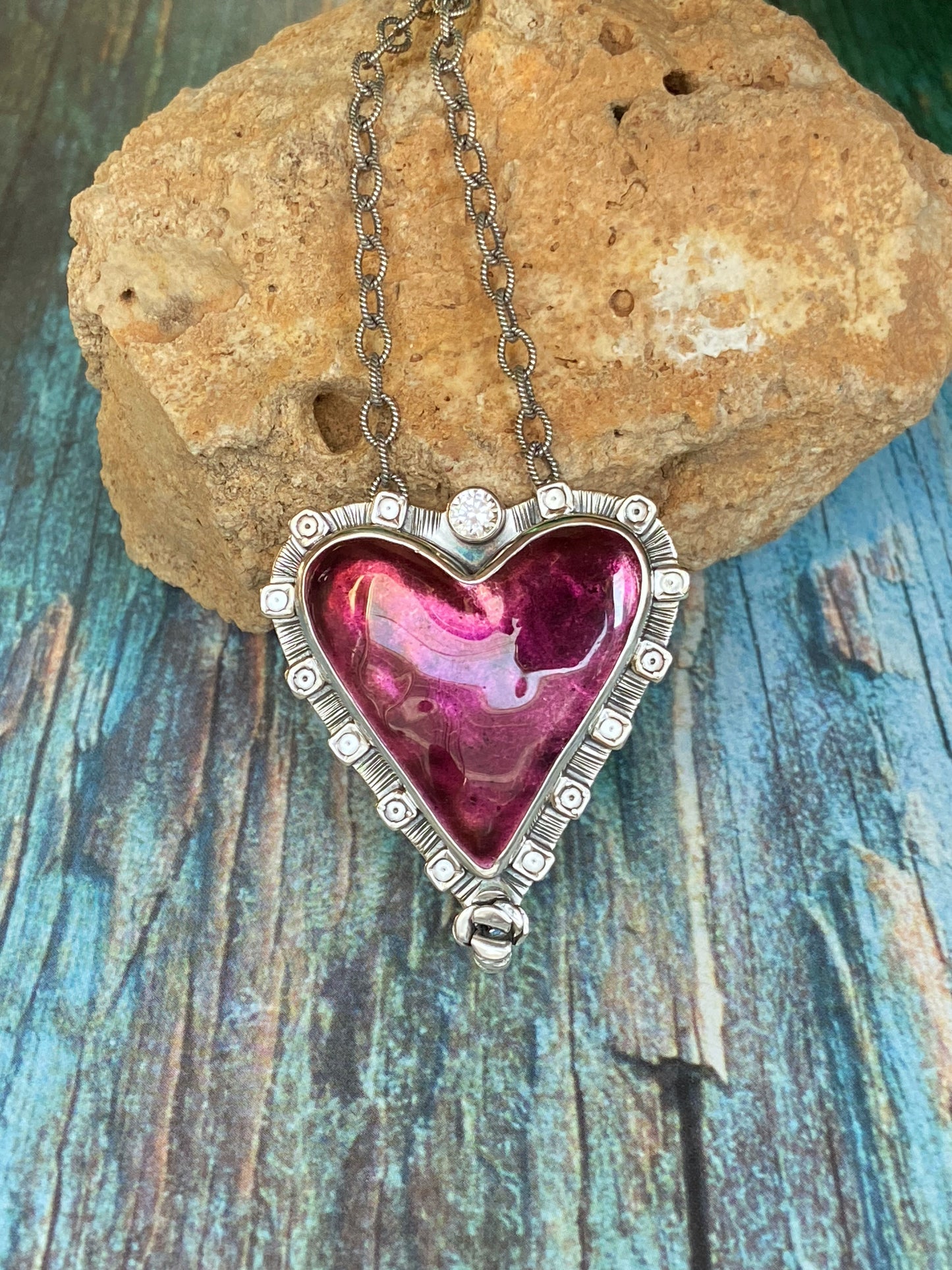 Purple Heart Necklace - Large