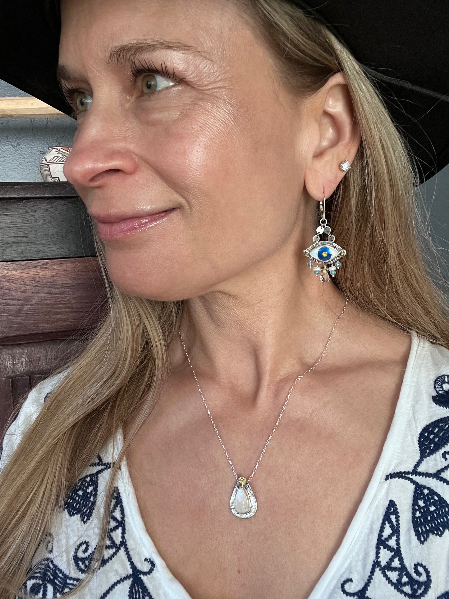 Rainbow Moonstone Necklace