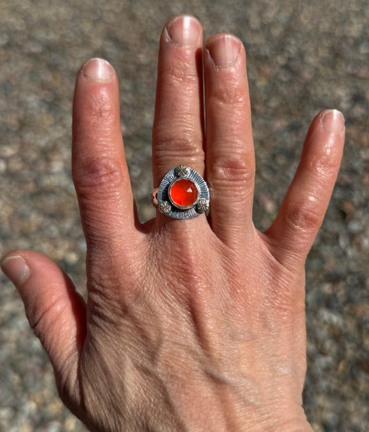 Solar Flame Ring - size 7
