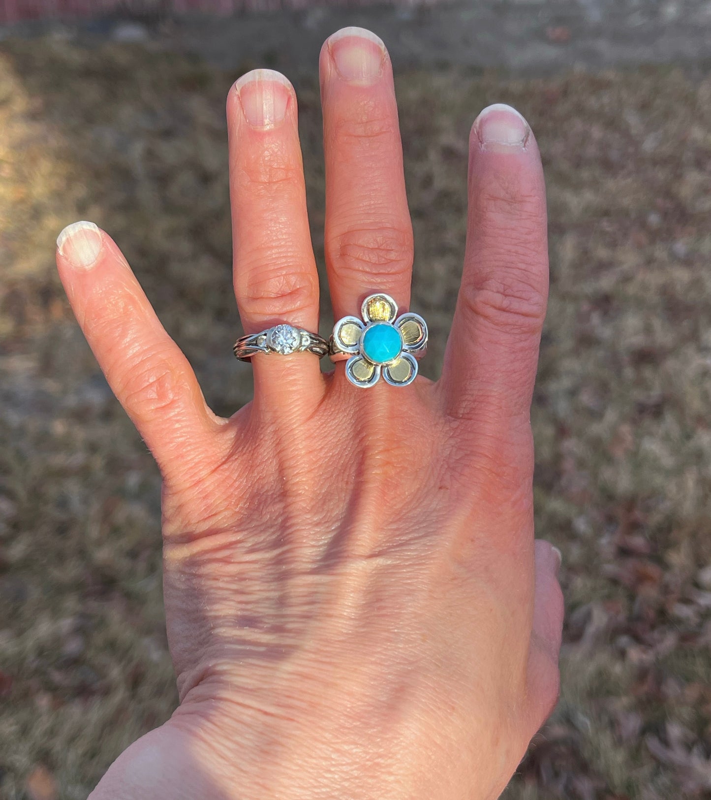 Turquoise Flower Ring