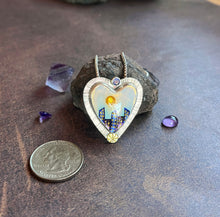Load image into Gallery viewer, Cityscape heart necklace