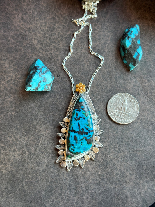 Chrysocolla Horizon Talisman Necklace
