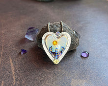 Load image into Gallery viewer, Cityscape heart necklace