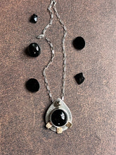 Load image into Gallery viewer, Black Onyx and Pyrite Necklace