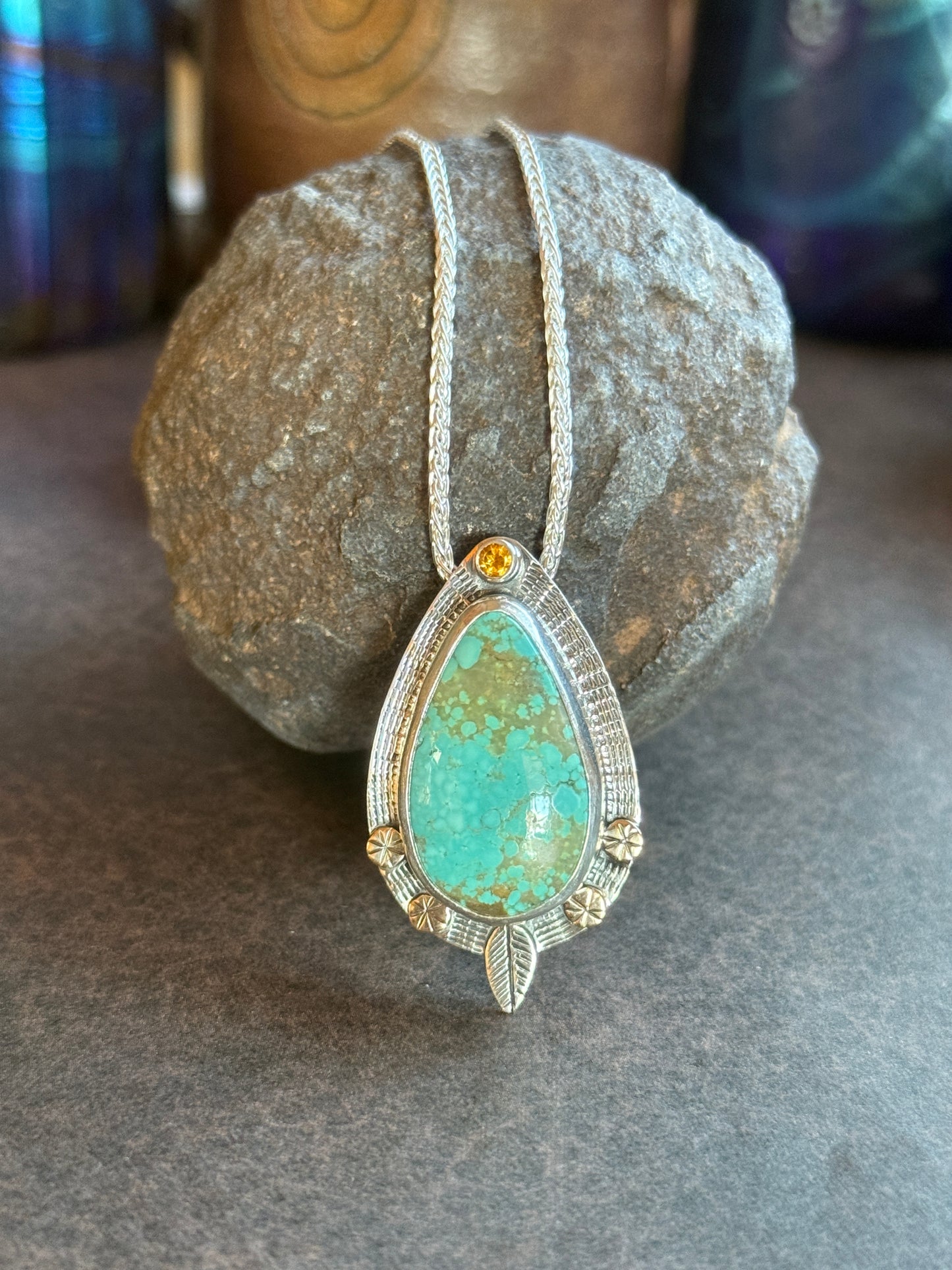 Desert Sky Talisman — #8 Mine Turquoise & Citrine