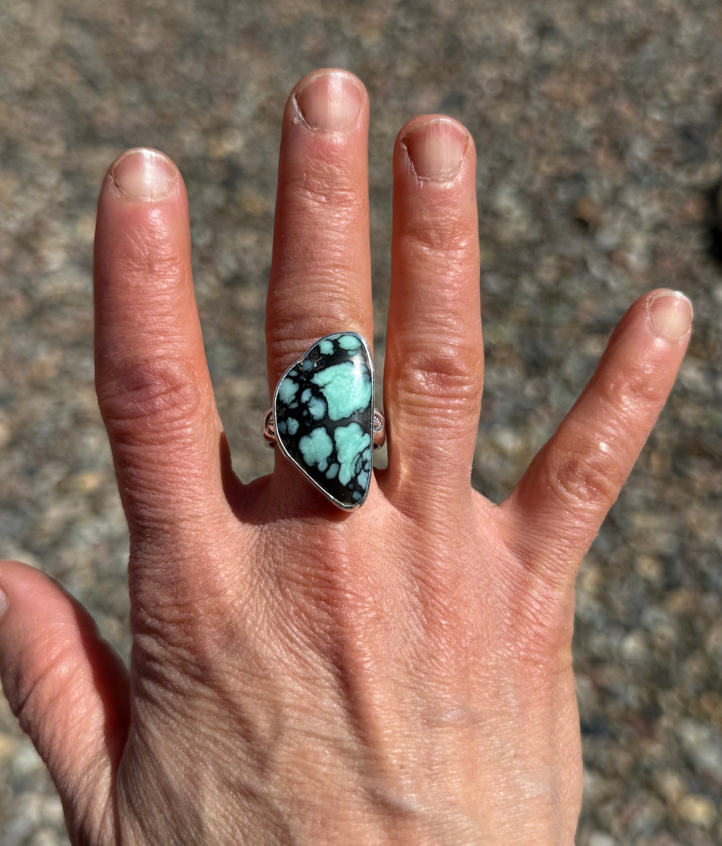 Whispering Leaf Variscite Ring- size 8