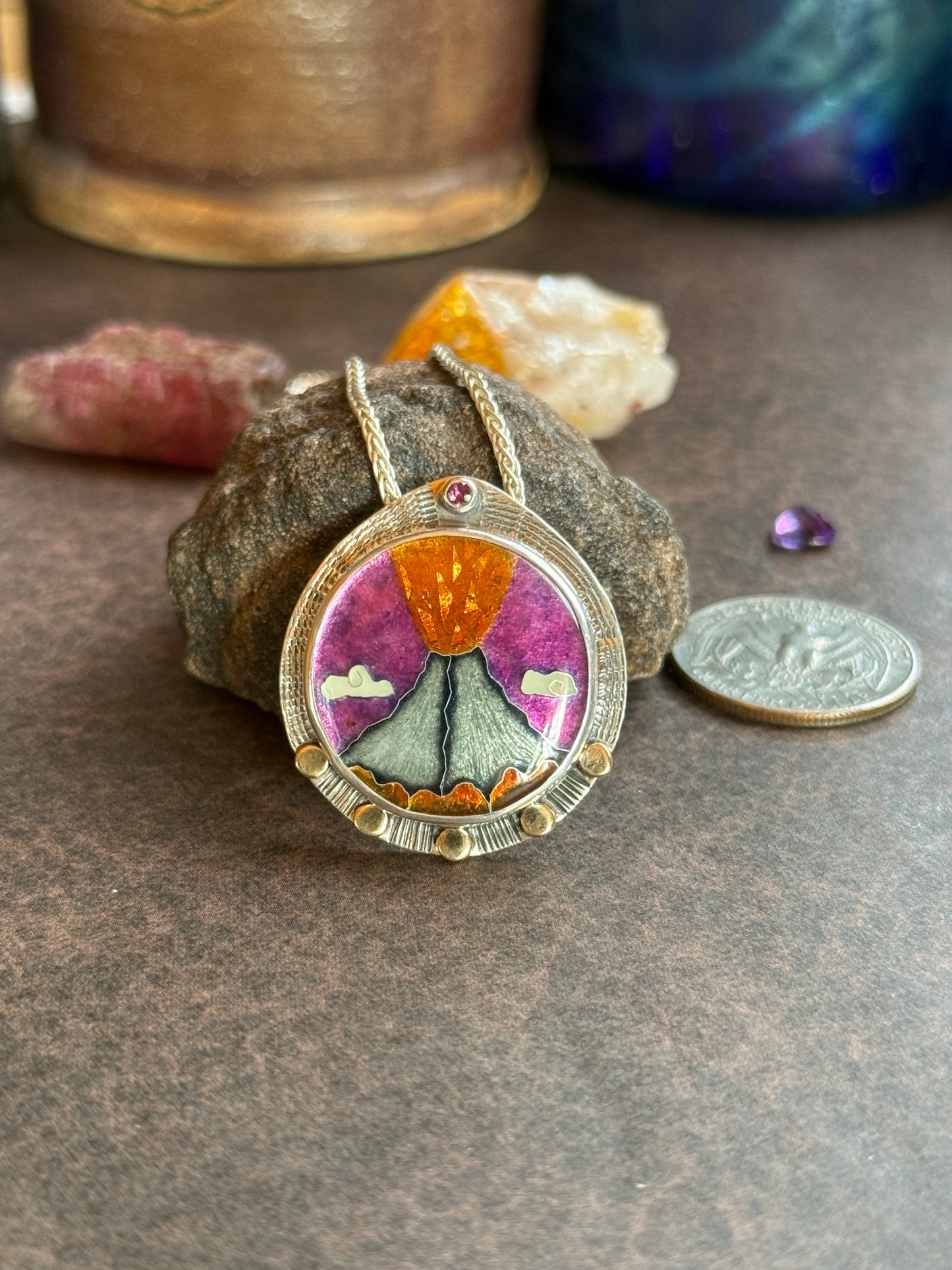 What Could No Longer Be Held- Cloisonné Necklace