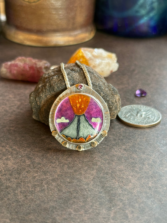 What Could No Longer Be Held- Cloisonné Necklace