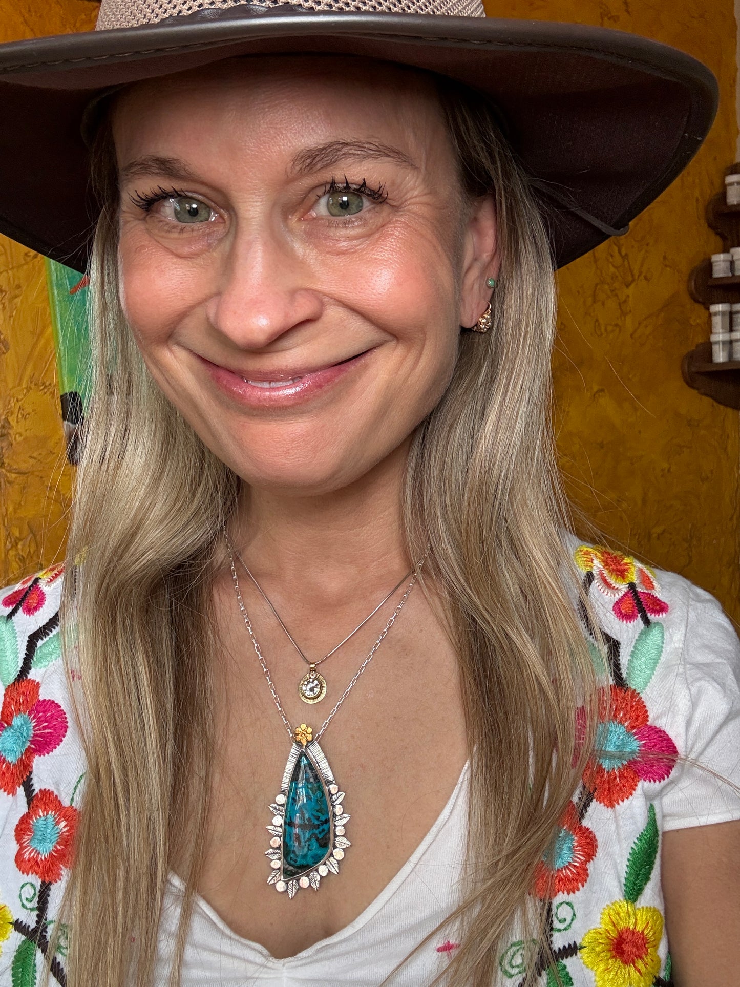 Chrysocolla Horizon Talisman Necklace