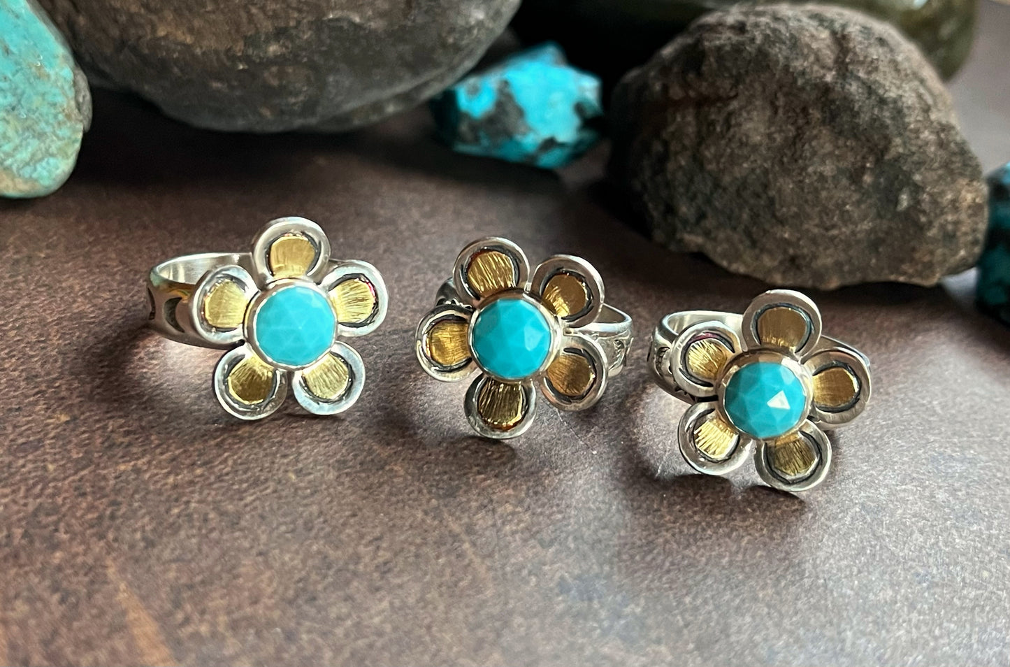 Turquoise Flower Ring