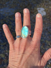 Load image into Gallery viewer, Oval Labradorite Ring- size 9.5