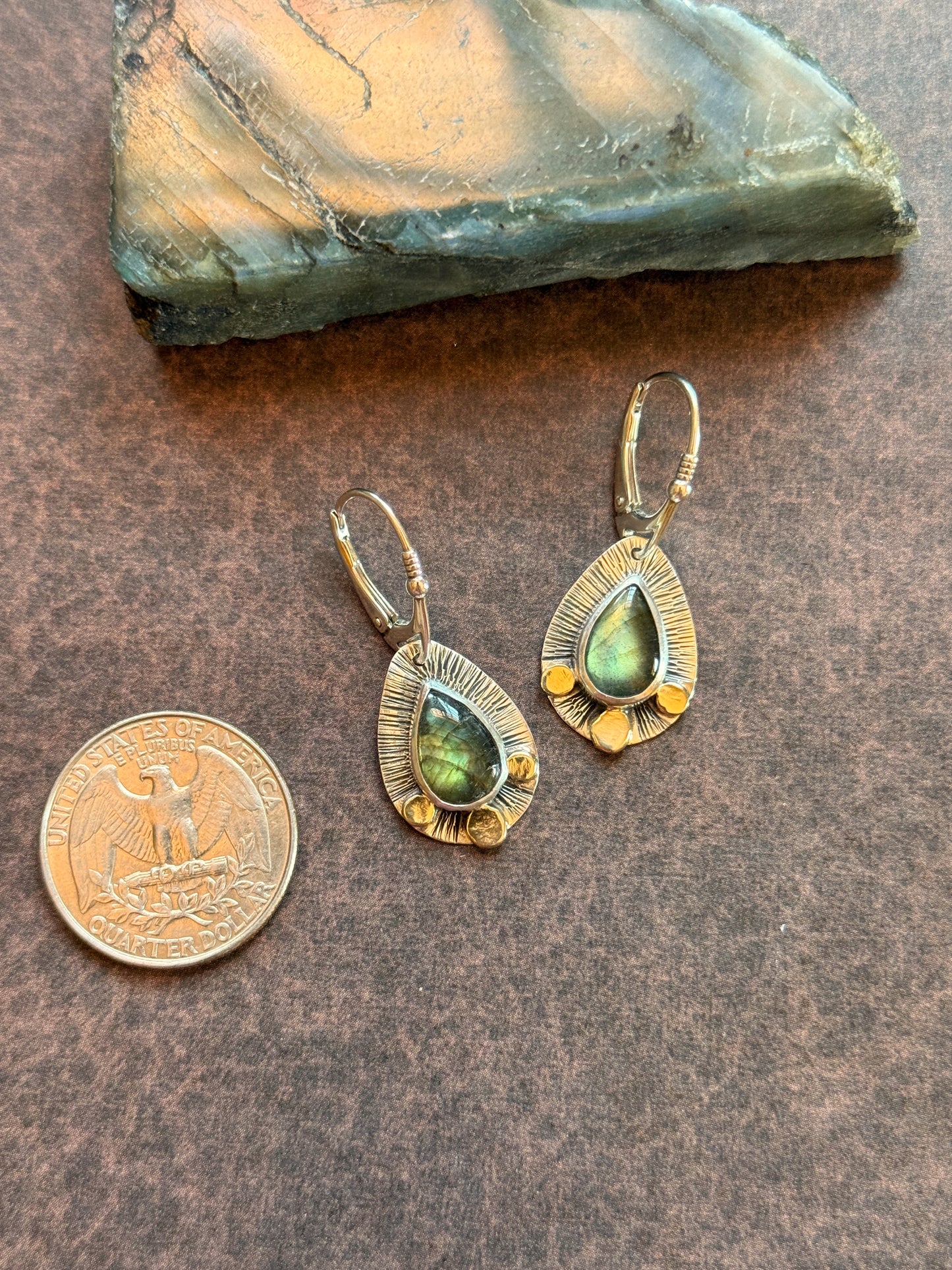 Labradorite Radiance Drop Earrings