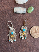 Load image into Gallery viewer, Evil Eye Hamsa Earrings