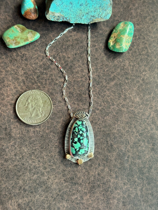 Turquoise evil eye necklace 