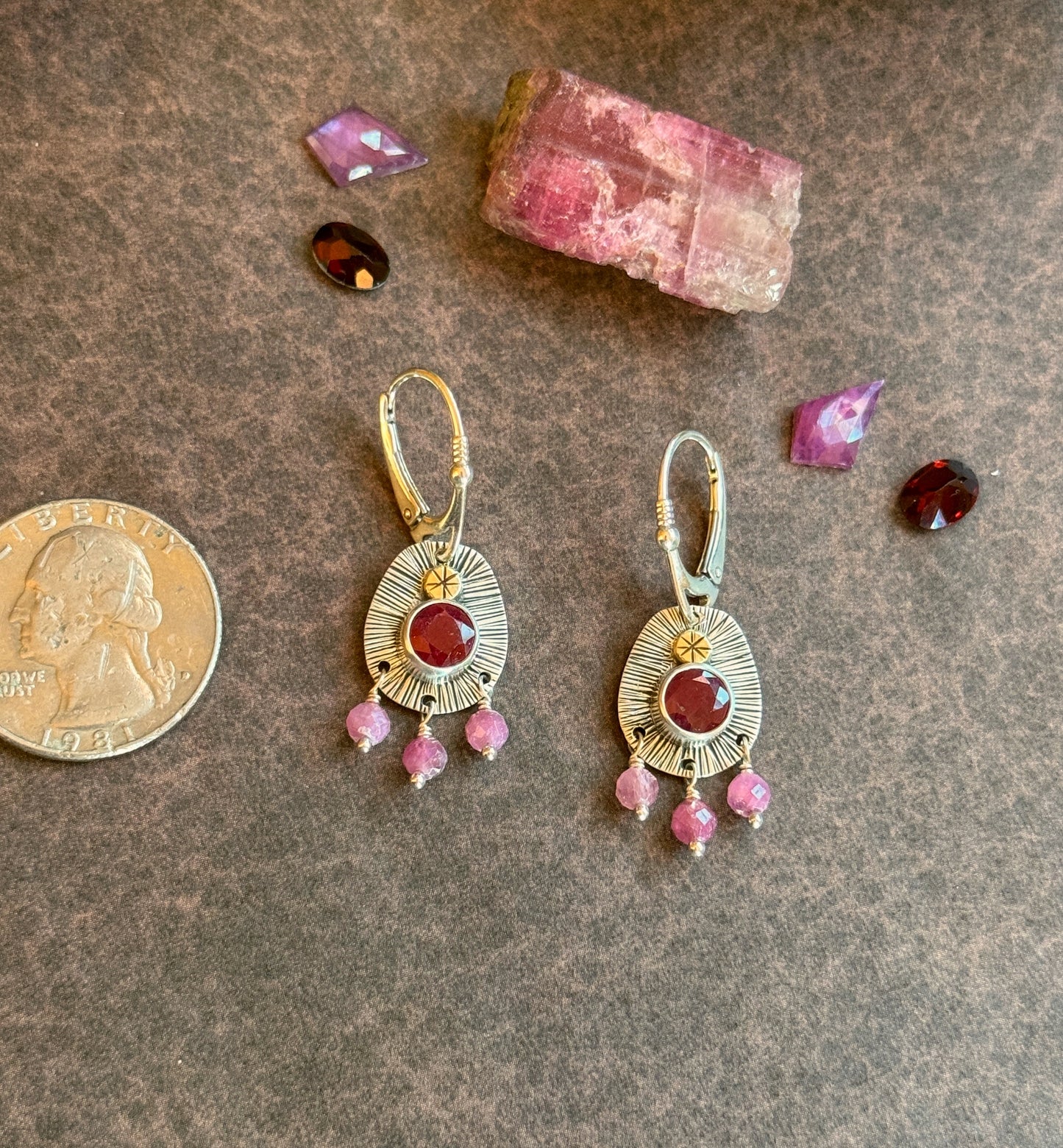 Ruby Celestial Talisman Earrings