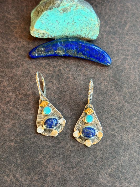 Lapis & Turquoise Sky Portal Earrings