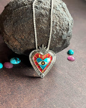 Load image into Gallery viewer, Flaming Heart Necklace