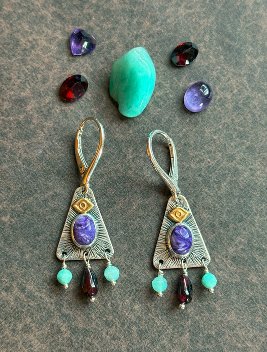 Desert Oracle Eye Earrings