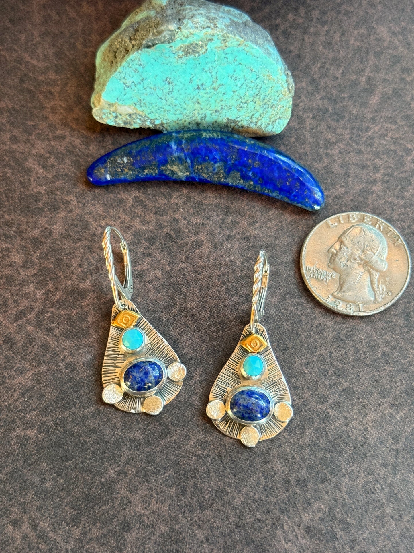 Lapis & Turquoise Sky Portal Earrings