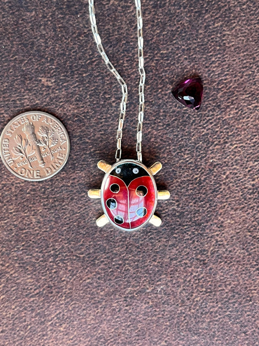 Cloisonné Ladybug Necklace