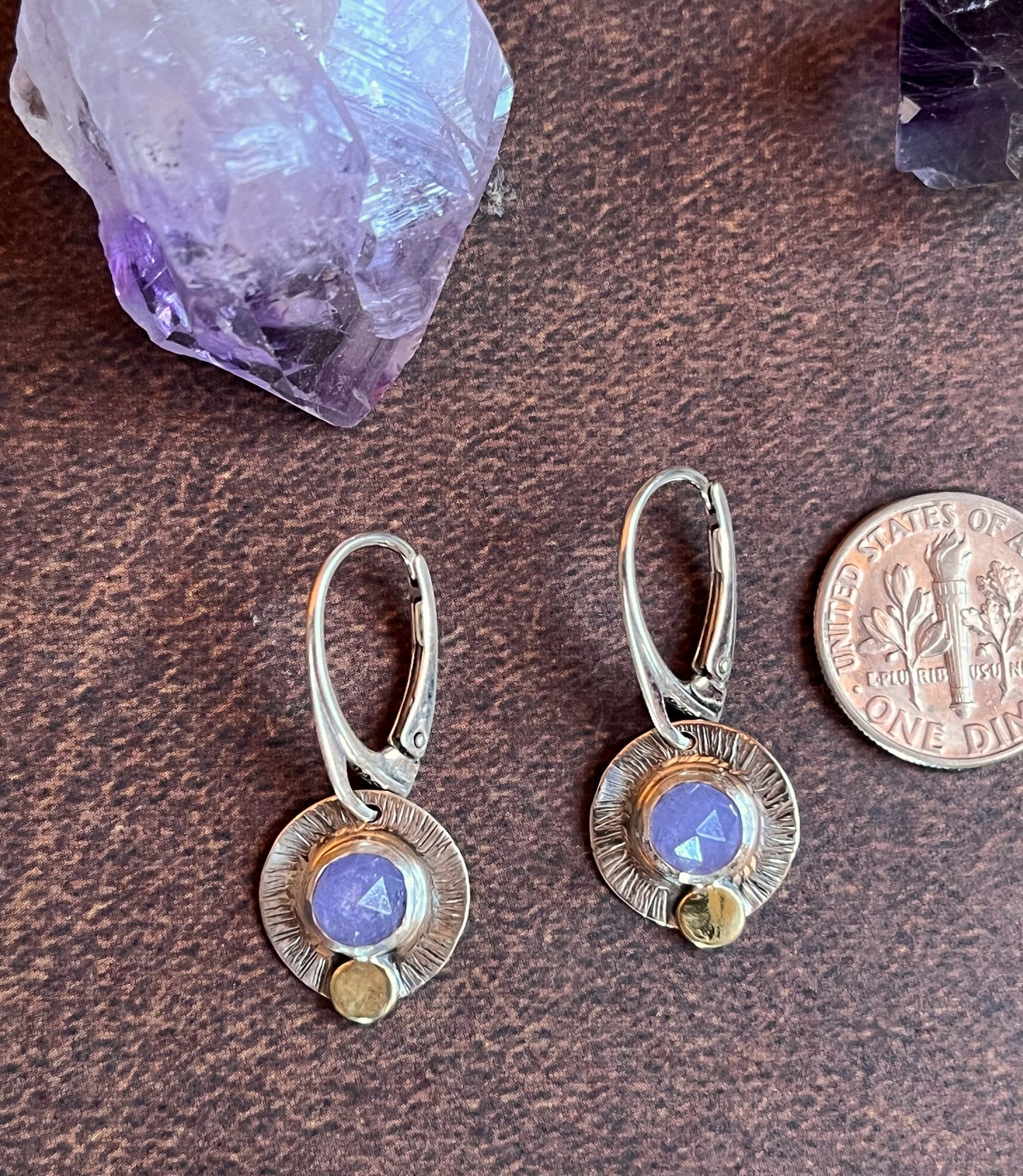 Rose Cut Tanzanite Earrings