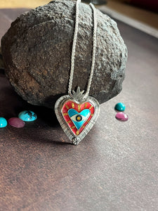 Flaming Heart Necklace