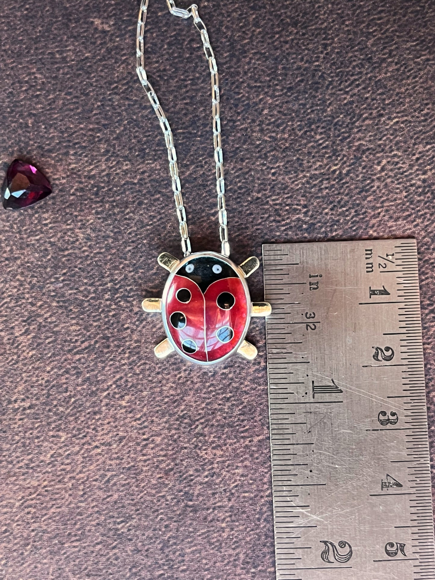 Cloisonné Ladybug Necklace