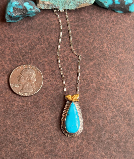 Songbird Sleeping Beauty Turquoise Necklace