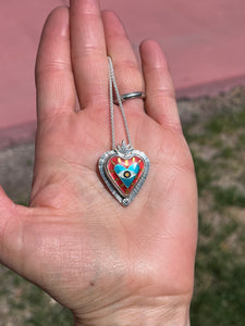 Flaming Heart Necklace