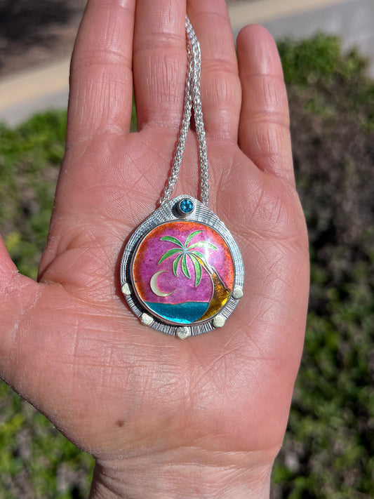 Beach Scene Necklace