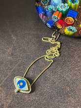 Load image into Gallery viewer, Gold Evil Eye Diamond Necklace