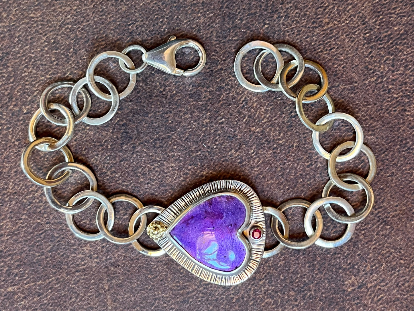Enamel Heart Bracelet