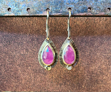 Load image into Gallery viewer, Ruby Pear Shaped Earrings