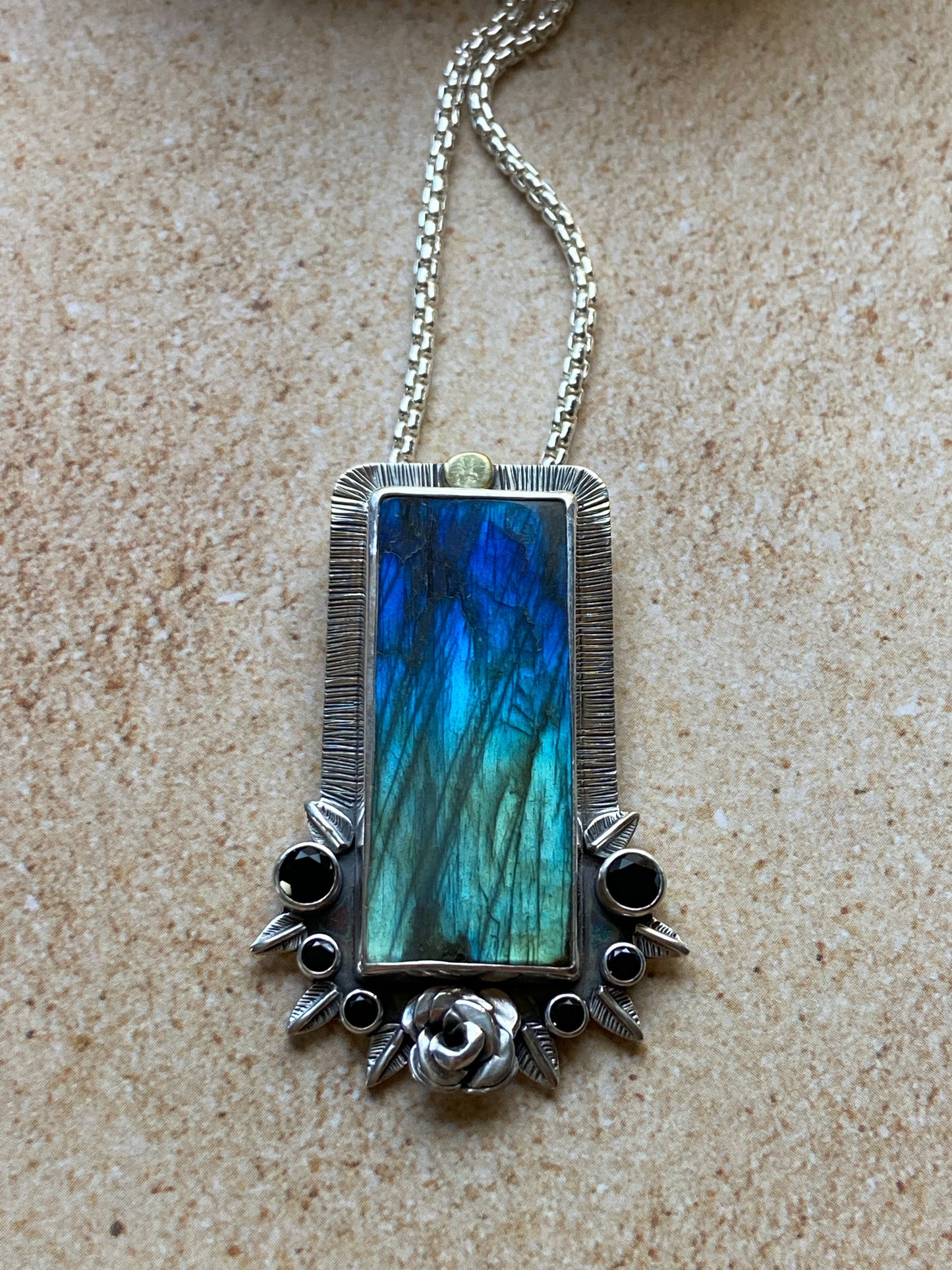 Rectangular Labradorite Necklace