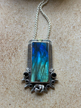 Load image into Gallery viewer, Rectangular Labradorite Necklace