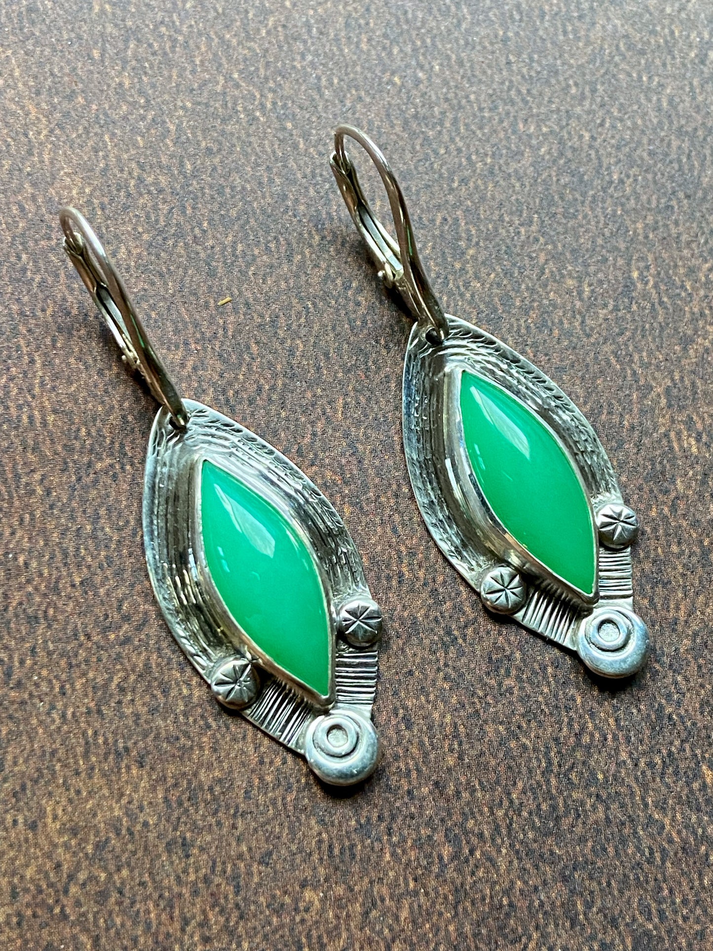 Chrysoprase Chalcedony Earrings