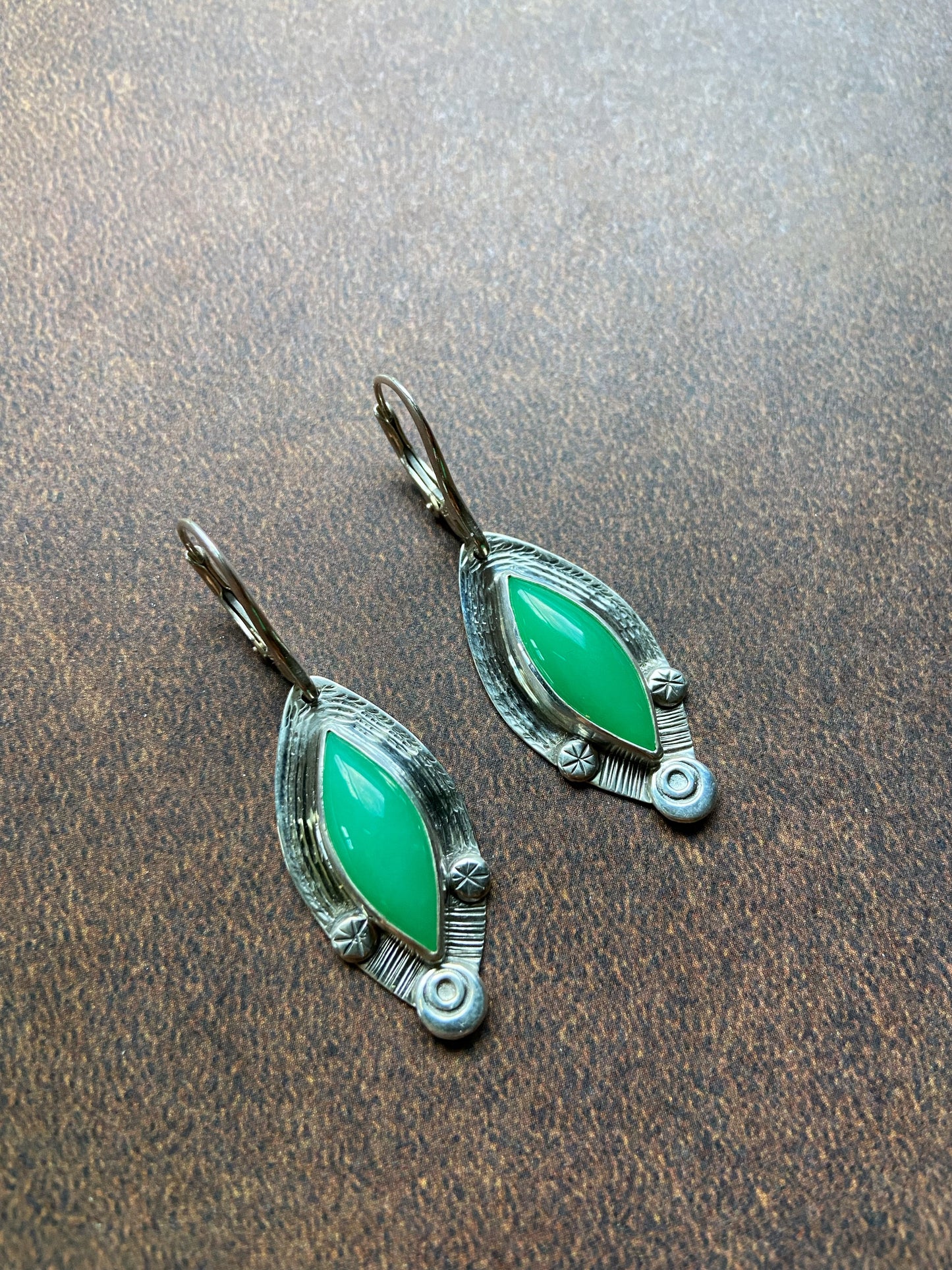 Chrysoprase Chalcedony Earrings