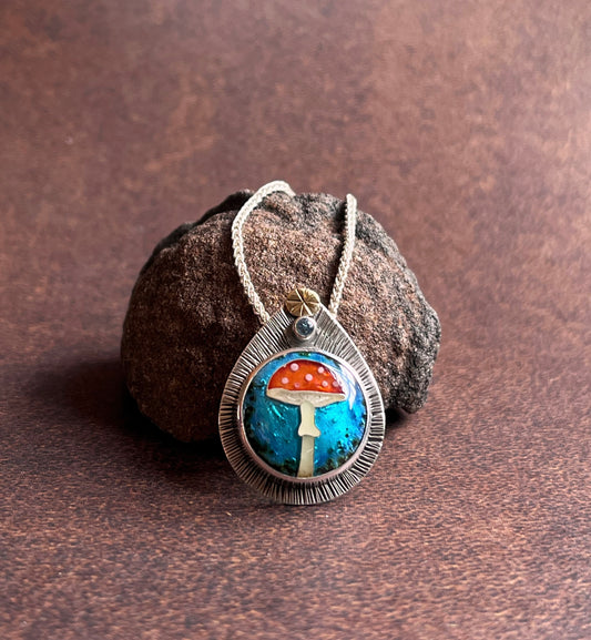 Amanita Muscaria Mushroom Necklace