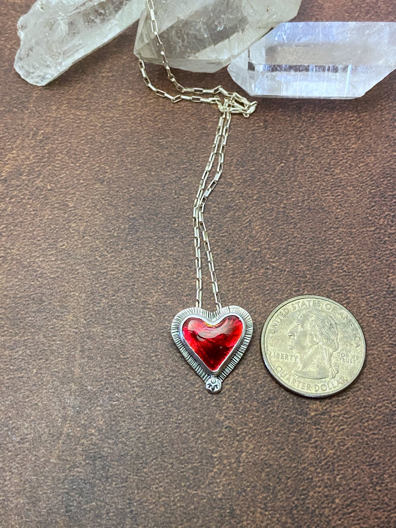 Petite Heart Enamel Pendant Necklace | Shinola® Detroit
