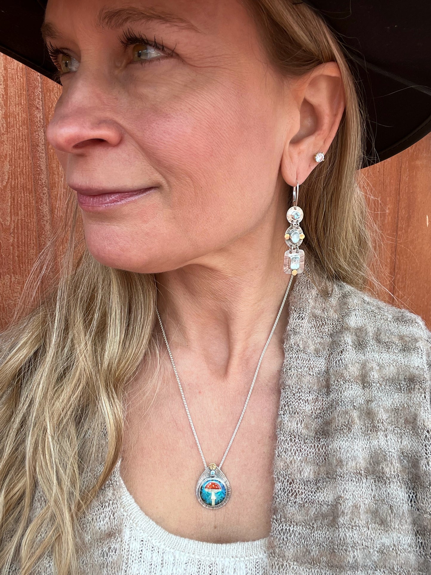 Amanita Muscaria Mushroom Necklace