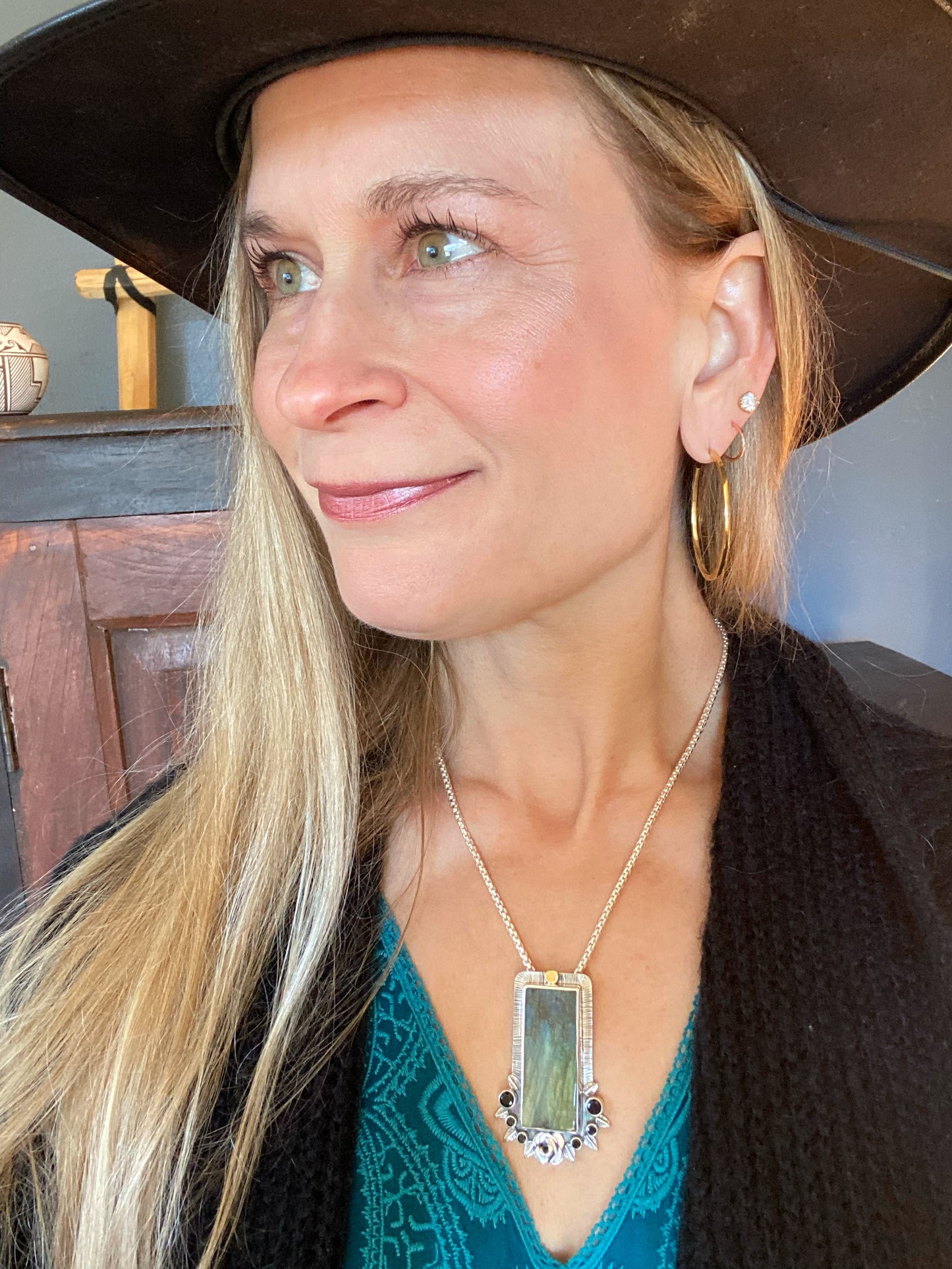 Rectangular Labradorite Necklace