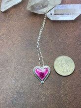Load image into Gallery viewer, Pink Enamel Heart Necklace