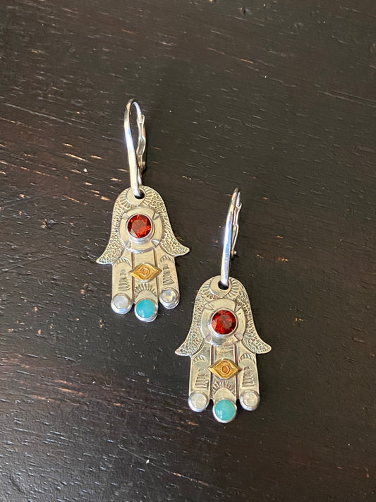 Evil Eye Hamsa Earrings