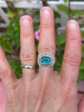 Load image into Gallery viewer, Blue Tourmaline Ring - Size 8ish