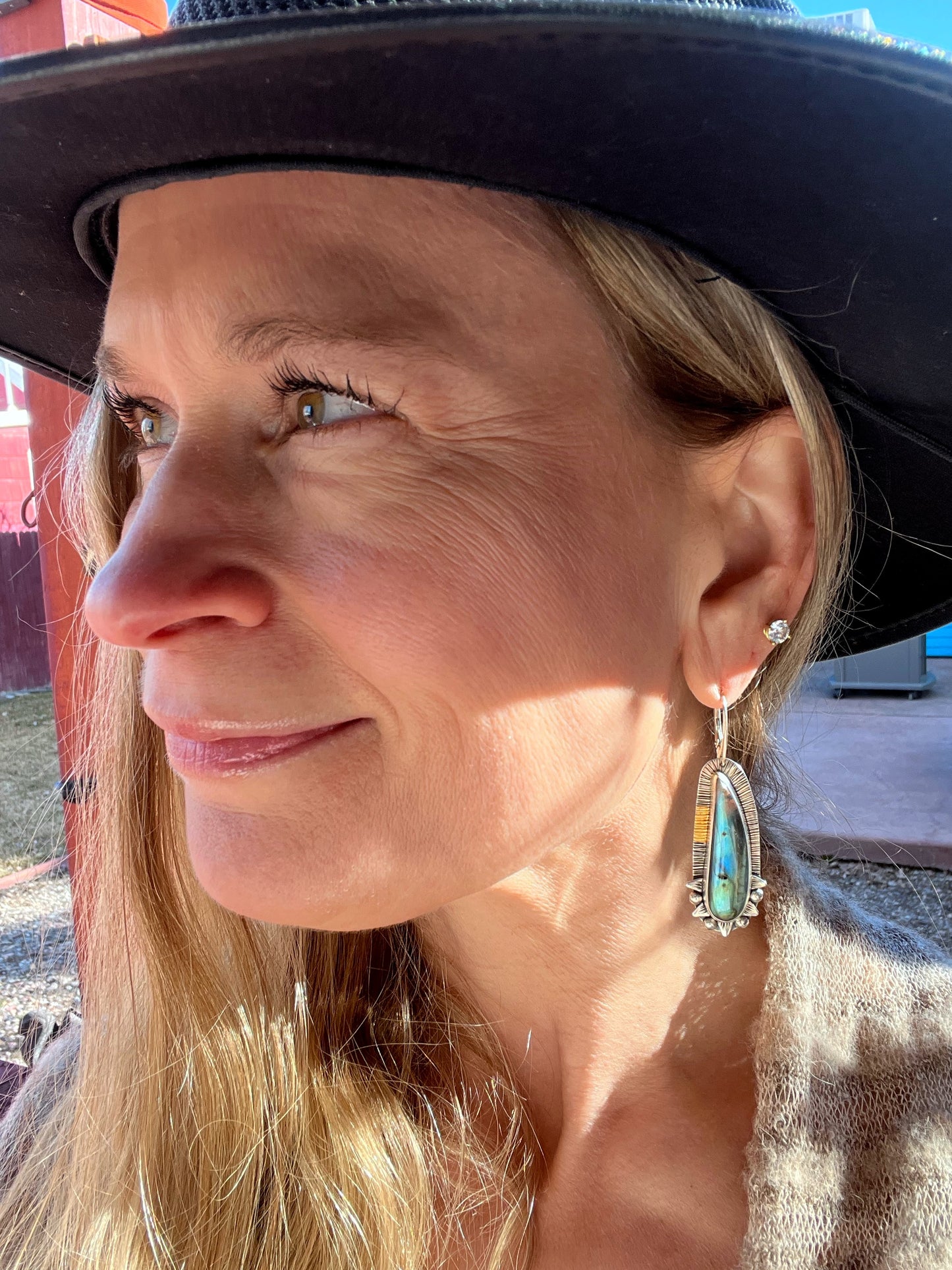 Labradorite Earrings