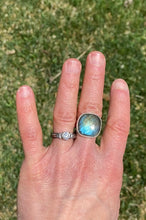 Load image into Gallery viewer, Labradorite Sterling Silver Ring - size 7 1/4-7 1/2