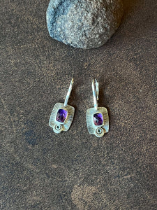 Faceted Amethyst Earrings